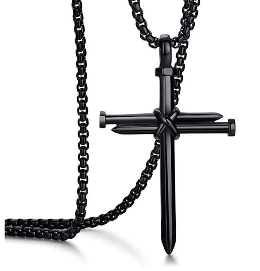 Collier Croix et Clou de Fer
